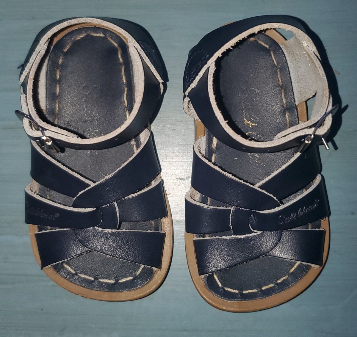 Salt Water Sandals Navy Size EUC