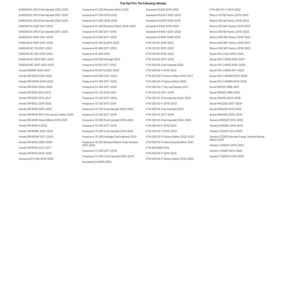 Kit de válvula de choque Race Tech G3-LD dorado para Husqvarna TC 125 2016-2021 Foto 3 de 3