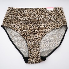 1 NEW Cacique VTG Second Skin Satin Hi Cut Brief Panty Size 26 / 28