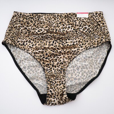 1 NEW Cacique VTG Second Skin Satin Hi Cut Brief Panty Size 26 / 28