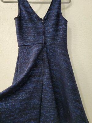 Charlotte Russe The Vintage Shop Semi Formal Dress Navy Blue Halter Zip  small | eBay