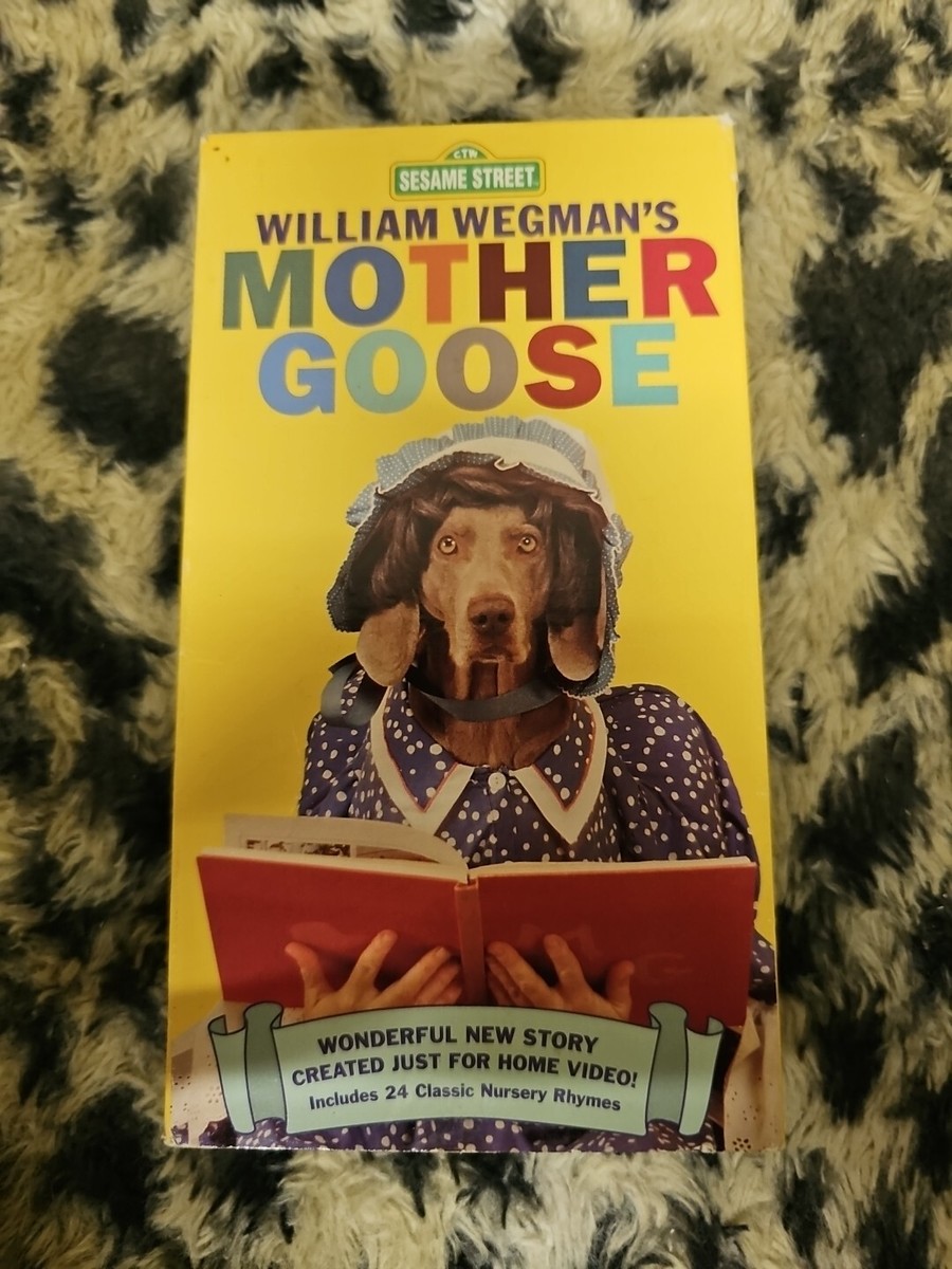 William Wegman's Mother Goose Sesame Street (VHS, 1997) CTW Very