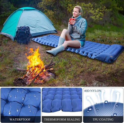 Isomatte Selbstaufblasend 200 x 80 x 10cm Campingmatte Luftmatratze Schlafmatte! - Bild 19 von 24