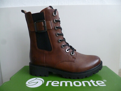 Remonte Boots Ankle Boots Lace-up Boots Shoes Leather Brown D8668
