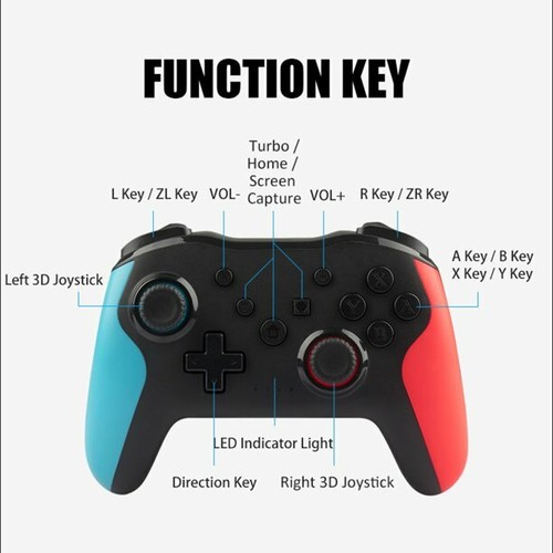 Switch Controller, Wireless Pro Controller Gamepad Compatible with Nintendo Swit - Picture 5 of 9