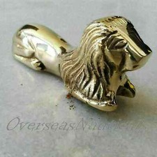 Antique Solid Brass Lion Head handle for Wooden walking stick cane Vintage Gift