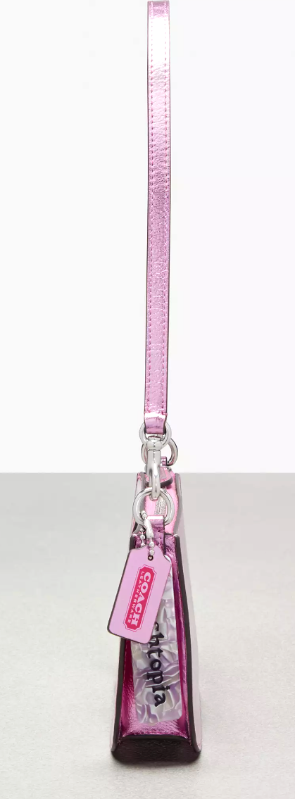 🩷Coach Small Wavy Shoulder Bag - CU873 Metallic Pink