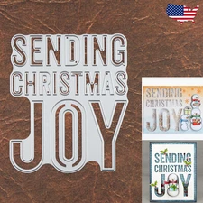 Sending Christmas Joy Large Sentiment Words Cutting & Embossing Die – Shakers +
