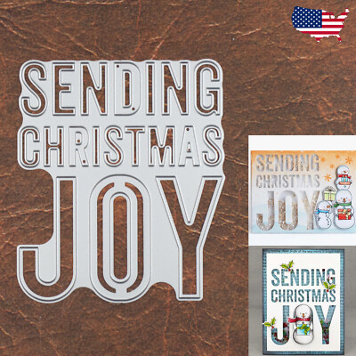 Sending Christmas Joy Large Sentiment Words Cutting & Embossing Die   Shakers +