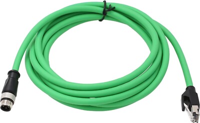 M12 4 Pin D Coded to RJ45 Ethernet CAT5 Shielded Cable M12 4 Pin for Network 3m