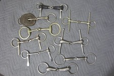 Lot of 9 English Snaffle Bits Loose Ring Full Cheek Driving 5" to 5.5" Korsteel