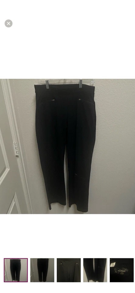 Magellan's Women Black Casual Pants With Zipper Pockets Size Medium - Image 2 of 4