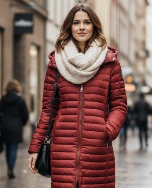 Women Luhta Down Coat Red 34 / XS / 42