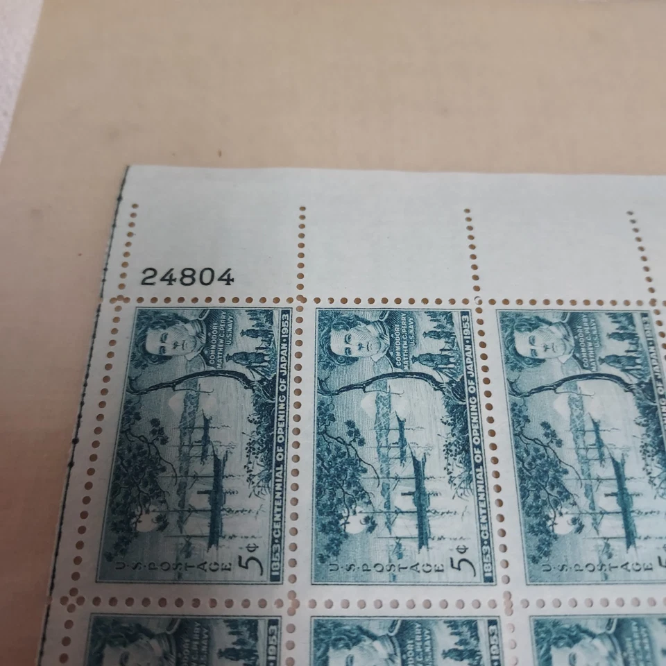 Stamps-50 Stamp Sheet of 5 cent stamps-Scott #1021-Japan Opening - Image 2 of 4