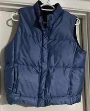 Gap Puffer Fleece Lined Vest Down Feather Filled Vintage 1999 Hip Length M Read