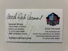 DICK VERMEIL autograph NFL Hall of Fame EAGLES Rams CHIEFS business card signed