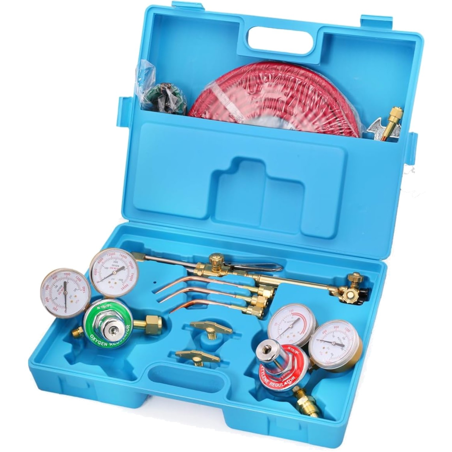 Portable Gas Welding Kit Brass Metal Acetylene Oxygen Cut Torch Braze Set