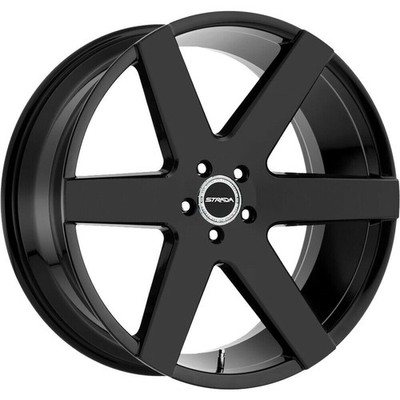 22x9.5 Strada S60 Coda 5x120 30 Black Wheels Rims Set(4) 72.6