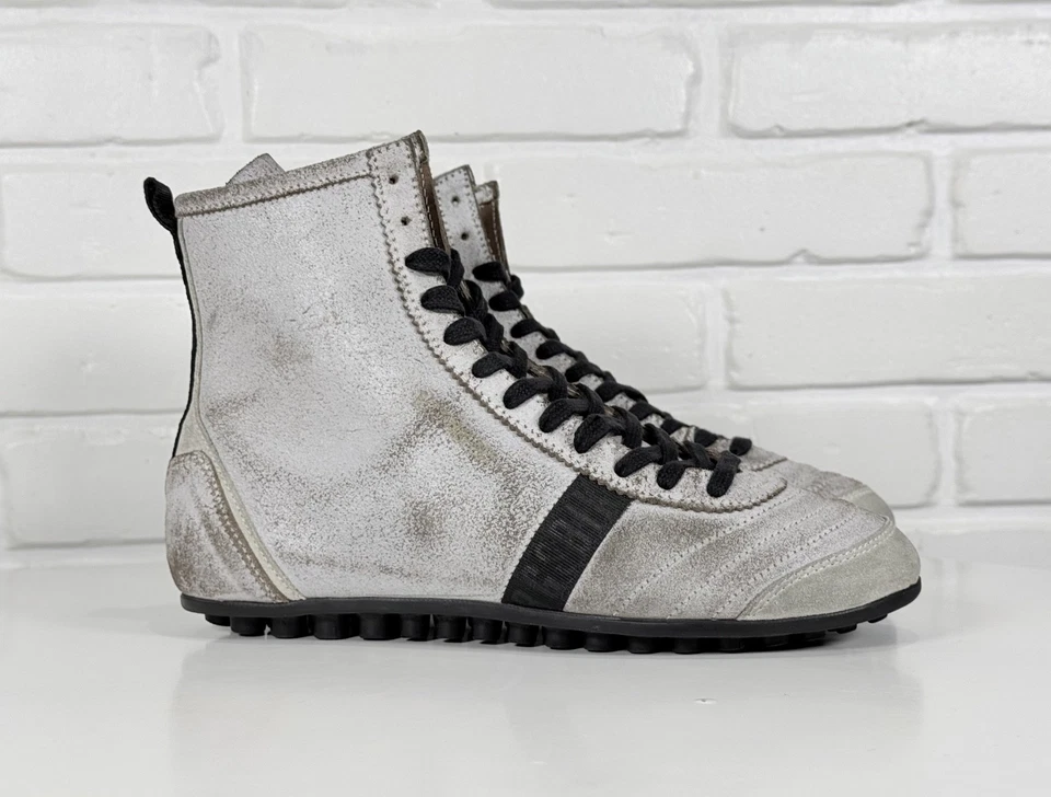 Zapatos de boxeo de cuero Dirk Bikkembergs Archive para mujer talla 38 EE. UU. 7 vintage años 00 Y2K Foto 2 de 4