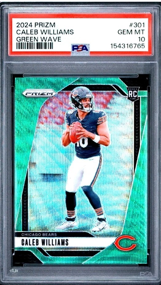 Caleb Williams Panini Prizm #301 Green Wave
