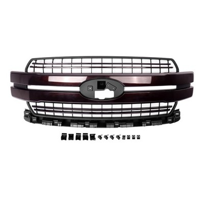 For Ford F150 F-150 JL3Z-8200-HB 2018-20 Lariat Front Grille Grill Magma Red&BLK