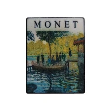 Monet Art Enamel Pin – La Grenouillère Impressionist Painting Design Free Ship