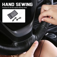 15 Black Leather Car Steering Wheel Cover For Honda Pilot 2003-2015