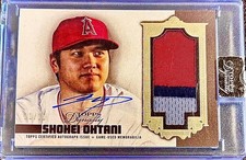 2019 Topps Dynasty #DAP-SO2 Shohei Ohtani Game-Used Patch/On Card Auto 1/10