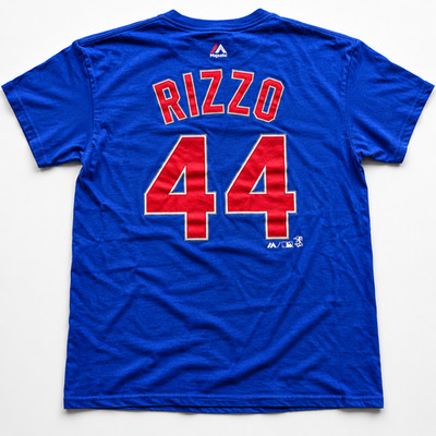 Chicago Cubs Majestic T-Shirt Rizzo No. 44 MLB Baseball Blau M Fanwear