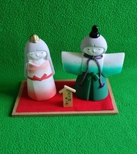 Hina Doll Display Japanese Set Of Two With Accessories Bundle 16cm