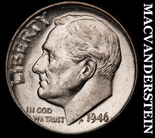 1946 Roosevelt Dime- Silver Choice Gem Brilliant Uncirculated Luster #i8580