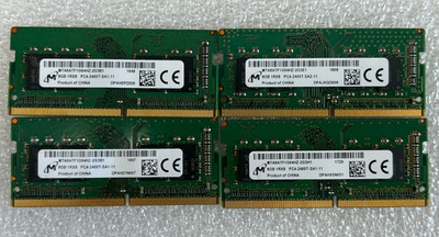 LOT 4X Micron 8GB DDR4 SO DIMM Laptop RAM PC4 2400T MTA8ATF1G64HZ - TESTED