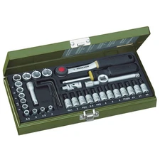 36-piece precision engineer's set with 1/4" ratchet