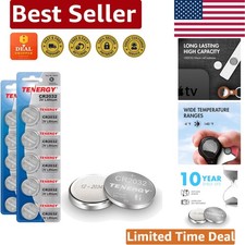 10-Pack CR2032 Lithium Coin Cell Batteries - Durable Power for Everyday Devices