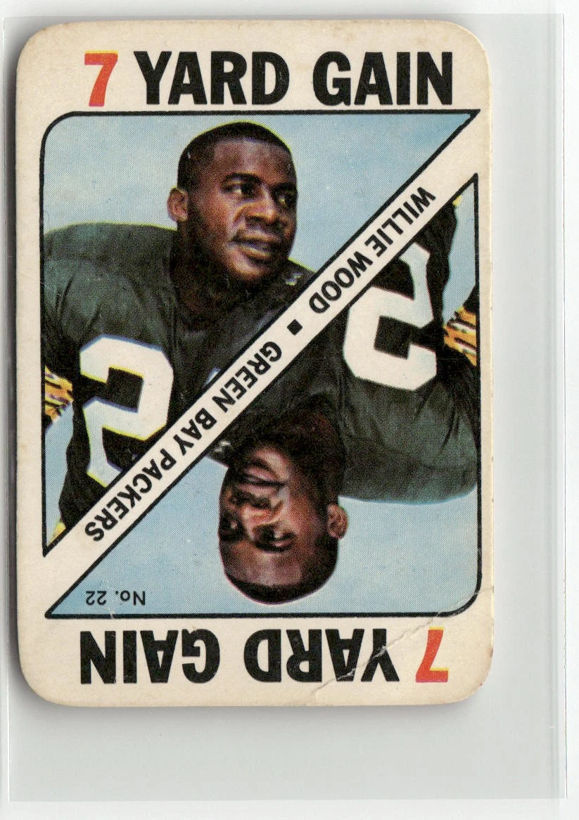 1971 TOPPS #22 WILLIE WOOD GAME INSERTS GREEN BAY PACKERS