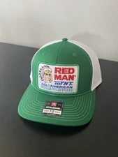Red Man Chewing Tobacco Red Bass Trucker Hat Richardson 112 Cap Vintage Style
