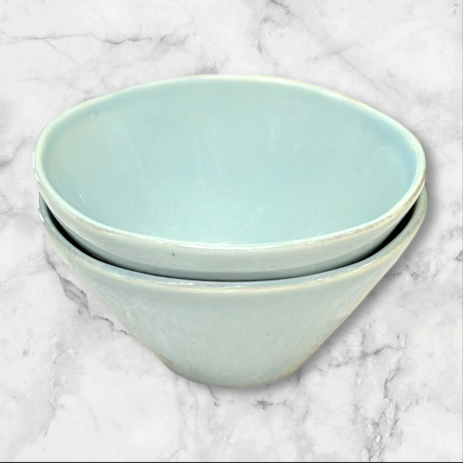 Crate & Barrel Marin Blue Soup/Cereal Bowls | Set of 2 | Immaculate Condition