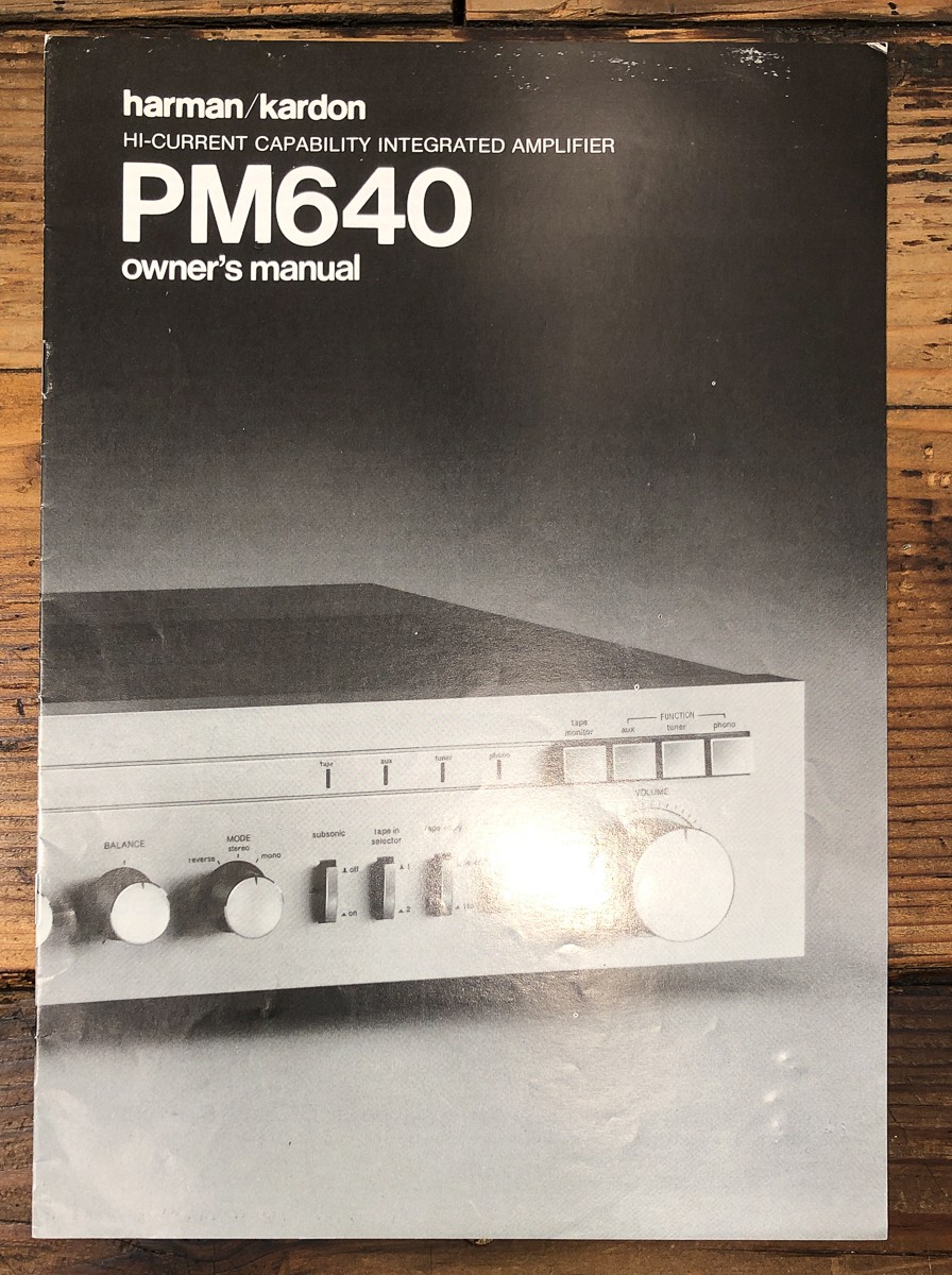 Harman Kardon HK PM640 PM-640 Amplifier Owners / User Manual *Original*