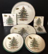 Spode Christmas Tree Paper Plates Napkins. 80 Total Read For Details