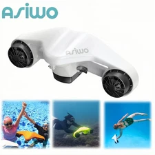 Asiwo Underwater Thruster Dual Motor Power Indicator W/Action Camera Mount White