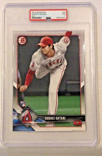 2018 Bowman Shohei Ohtani #49 RC 5x7 PSA 7 near Mint   - 14/49 made Angels MVP