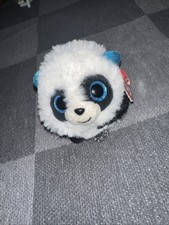 New! Ty Puffies BAMBOO the Panda Bear, 2021 Beanie Balls