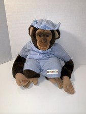 Vintage 1994 HOSUNG Monkey Chimp Plush Doll/Hand Puppet Doctor Surgeon Outfit