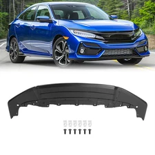 Front Bumper Face Bar Valance Grille Cover Lip For Honda Civic 2017-2021 Black