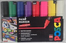 POSCA PC-8K Paint Marker Pen Starter, Assorted 8mm - Set of 8