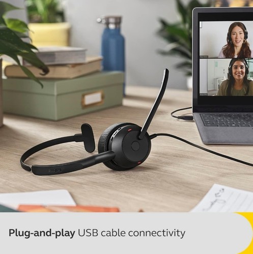 Jabra Evolve2 50 Wired Mono Headset - AirComfort Technology, Noise-Cancel, USB-A - Picture 7 of 9