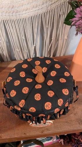 Longaberger Halloween Small Pumpkin Basket Black & Orange Liner 1996   - Bild 3 von 5