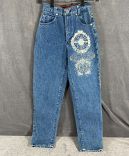 Gianfranco Ferre Studio Vintage Jeans BlueDenim GoldLogo Label 5Pocket Waist 24"