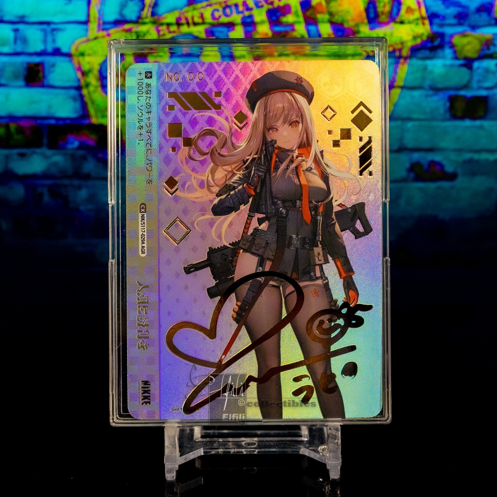 Rapi Waifu Card Nikke  Goddess of Victory Flash Gold Holo Foil Signed