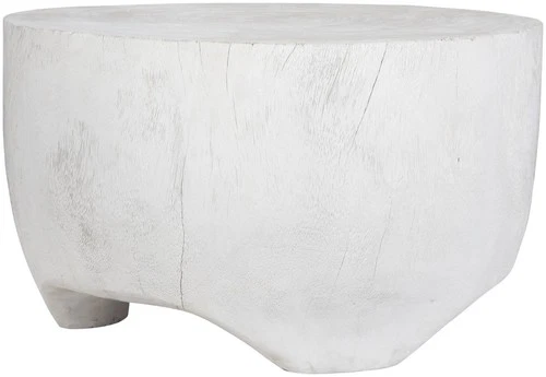 Uttermost 22946 Elevate 24" Diameter Wood Table - White - Picture 1 of 4